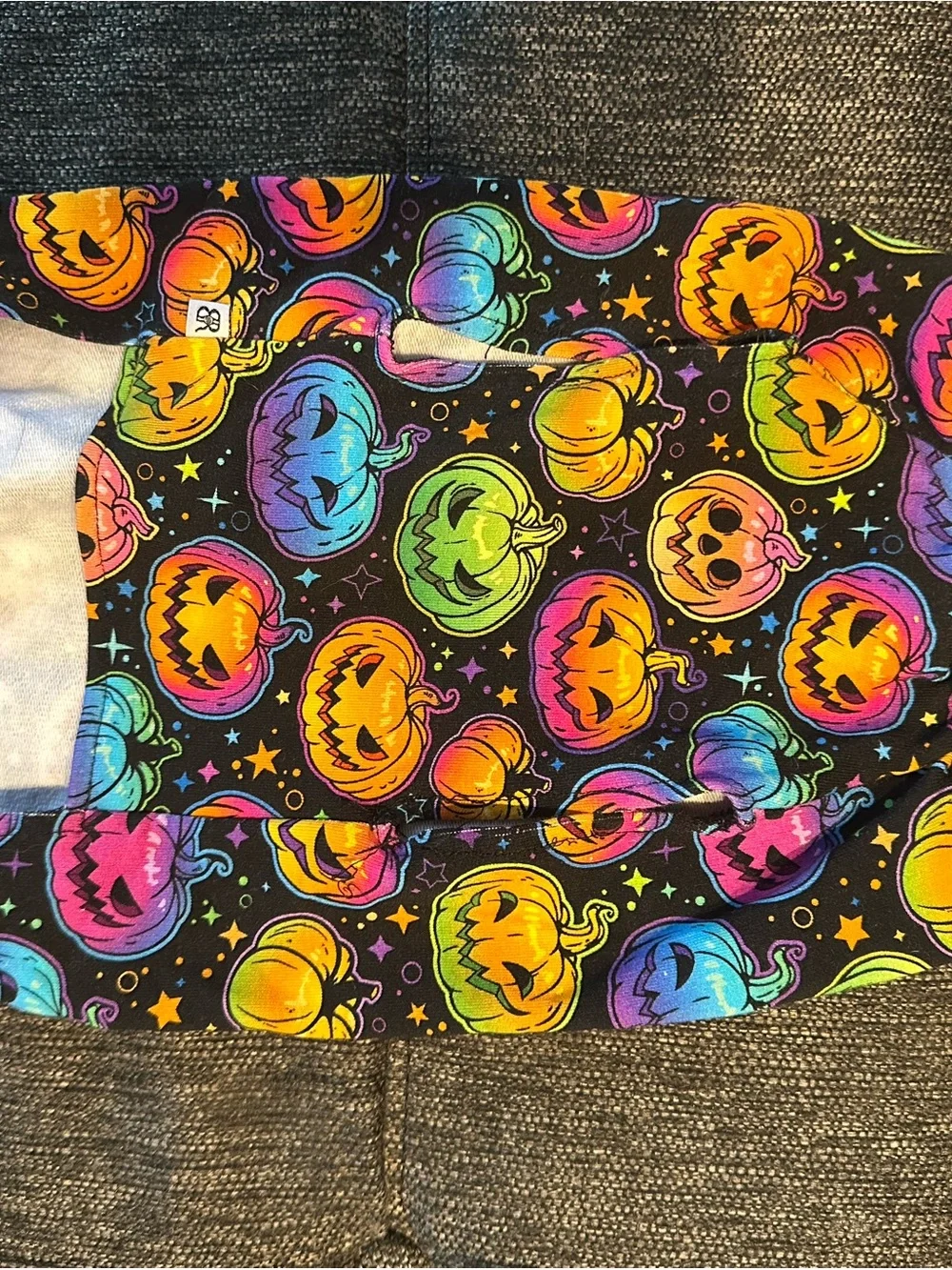 Bums and Roses Pumpkin Multicolor Dog Sweater, Glow Hard or Glow Home